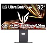 32GX870A-B 32-inch Ultragear 4K UHD (3840 x 2160) OLED Gaming Monitor, Dual-Mode, 240Hz, 0.03ms, NVIDIA, AMD FreeSync Premium Pro, VESA DisplayHDR True Black 400, USB Type-C, DP2.1, Black