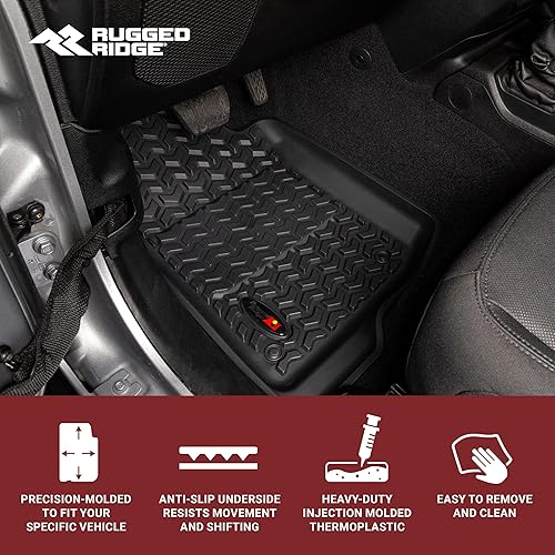 Miniatura 9 de Rugged Ridge - Revestimiento de piso, JLU 4 puertas, trasero únicamente, Negro