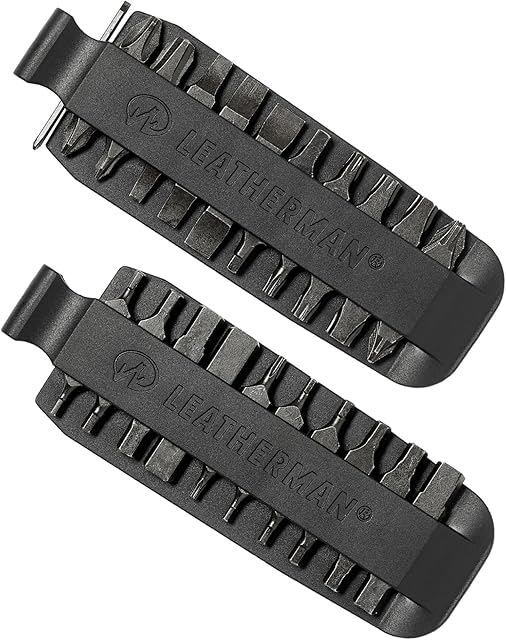 Leatherman 931014 Zestaw Końcówek Wymiennych do Wkrętaka, Czarne, 45.36 g, 21 Sztuk o Podwójnej Końcówce