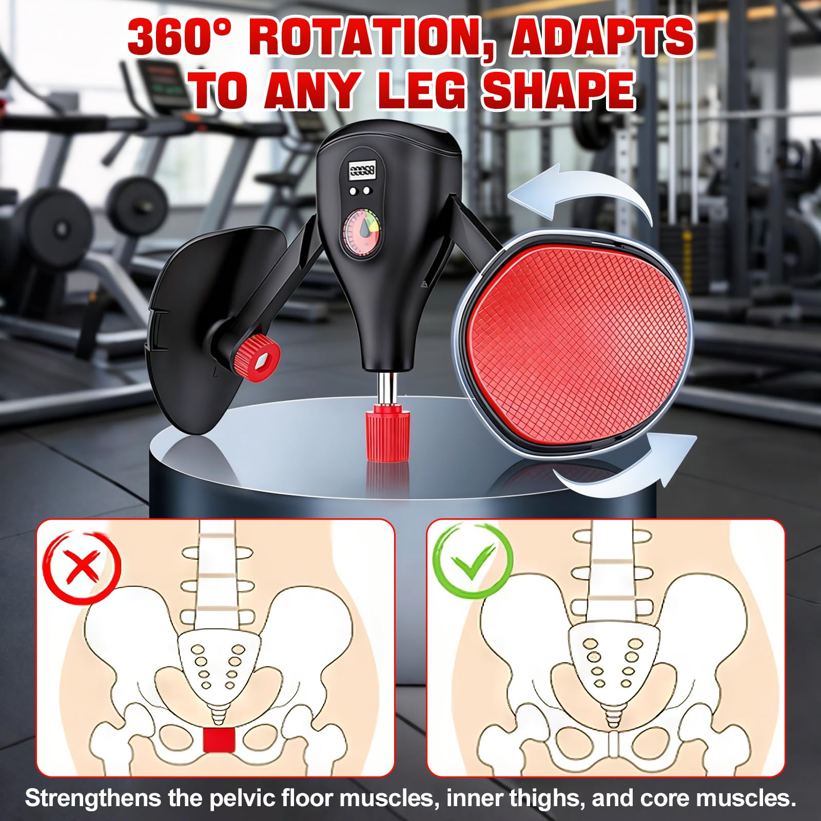 Kegel per Uomo - Attrezzi Palestra Casa - Attrezzo per Glutei - Pavimento Pelvico Uomo - Esercitatore Gambe 15-70 lbs per Tonificazione e Yoga, Adatto a Uomini e Donne