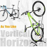 Vista 4 de CyclingDeal Soporte de Bicicleta para Piso - Soporte de Bicicleta Vertical y Horizontal - Soporte de Almacenamiento de Bicicletas - Soporte