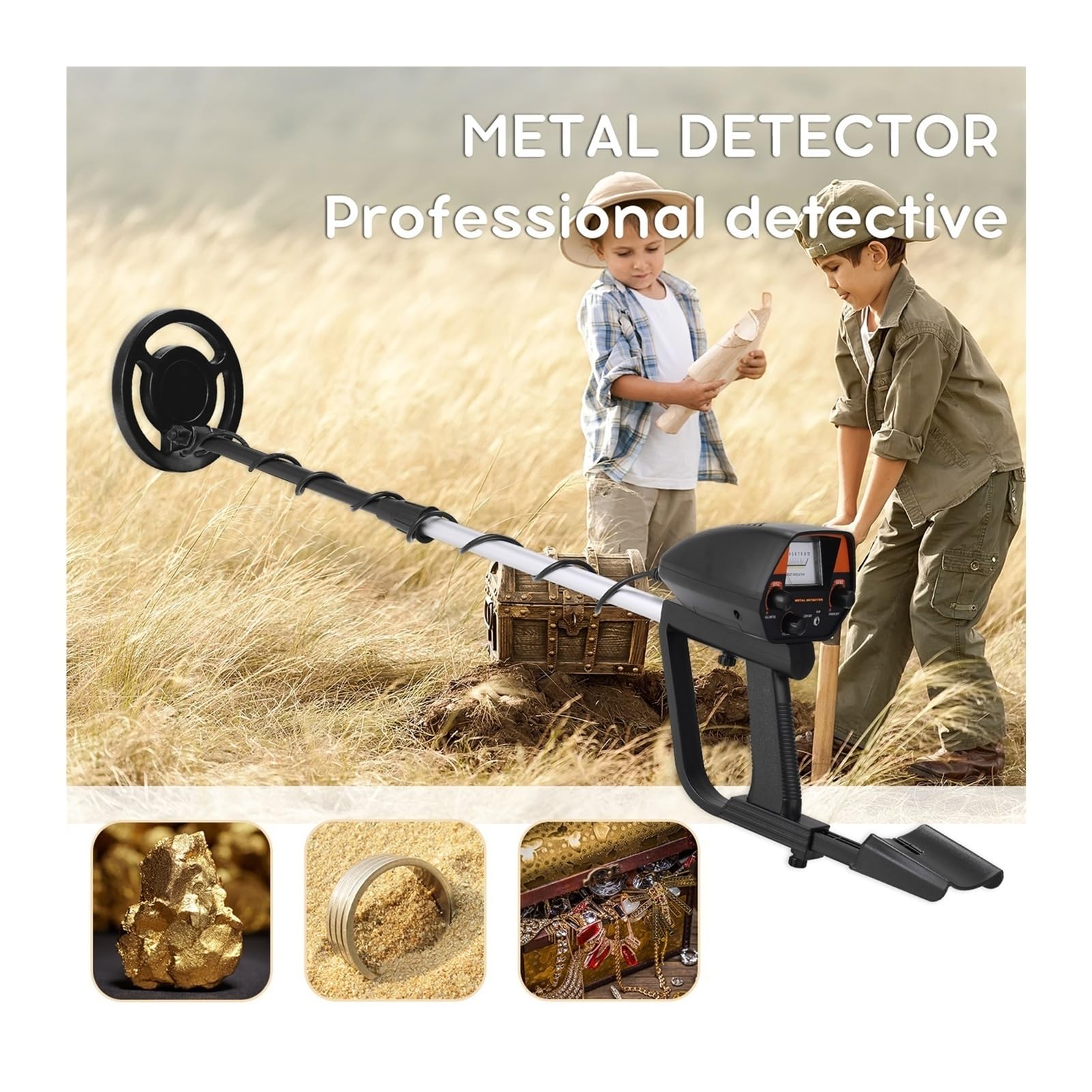 Wykrywacz metalu, Podziemny wykrywacz metali GTX4030 Ręczny Pinpointer Odłączany Łatwy w instalacji lokalizator ze słuchawkami