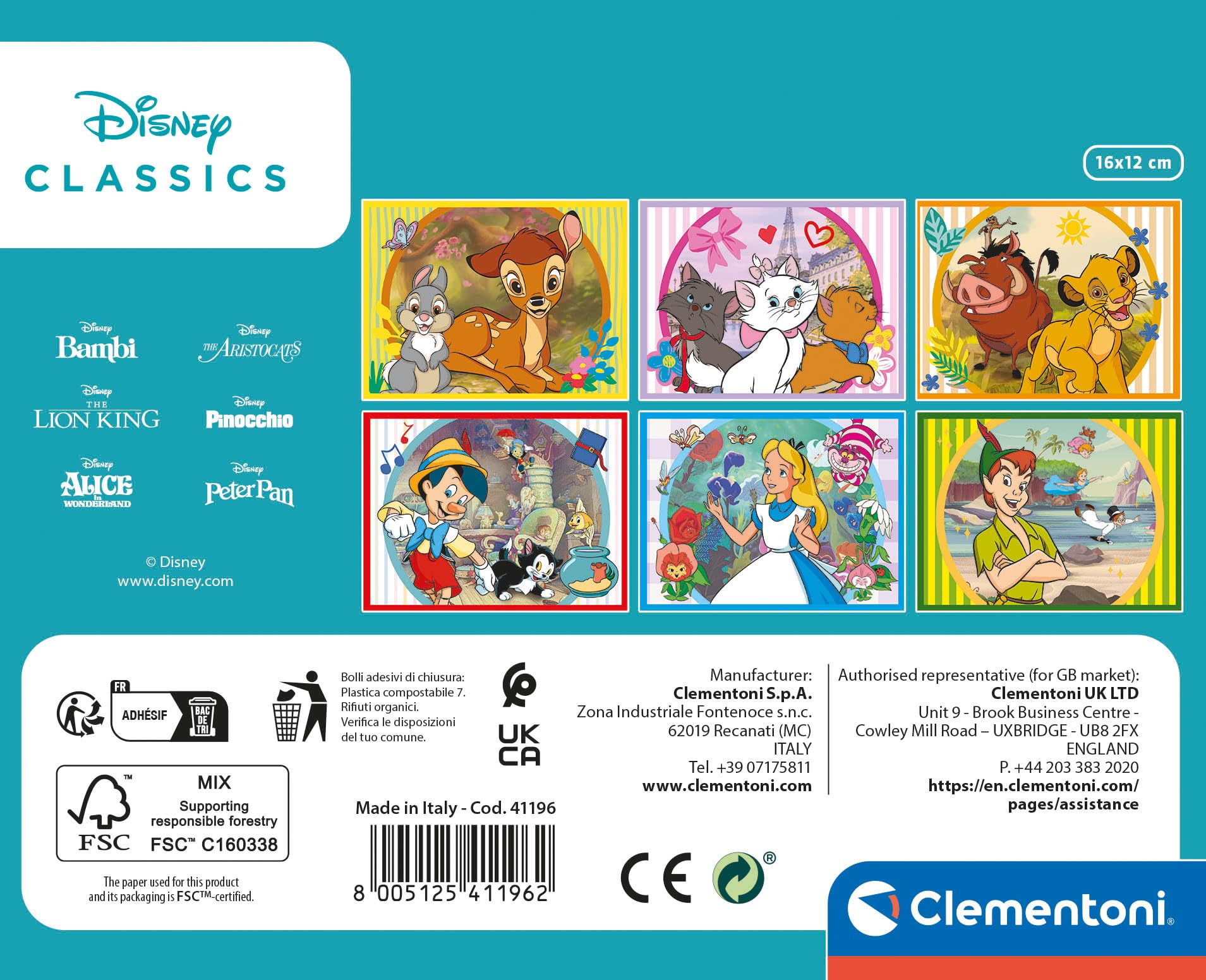 Clementoni Jigsaw Puzzle Disney Classic 12 Pieces, Cube Supercolor Puzzle For Children 3-5 Years, Cartoon, Disney - Image 3