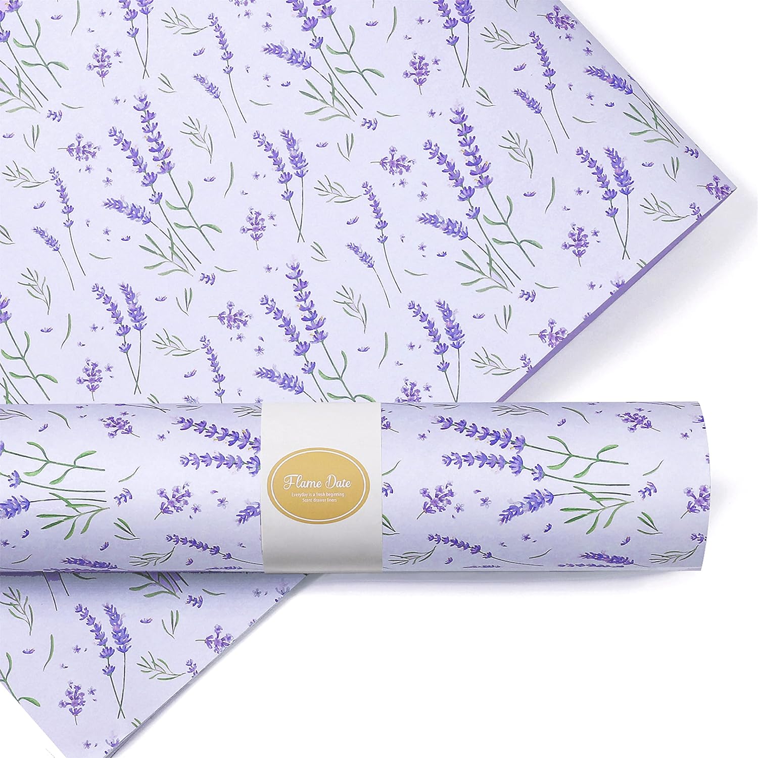 Flame Date 8 Sheets Large Lavender Drawer Liners for
