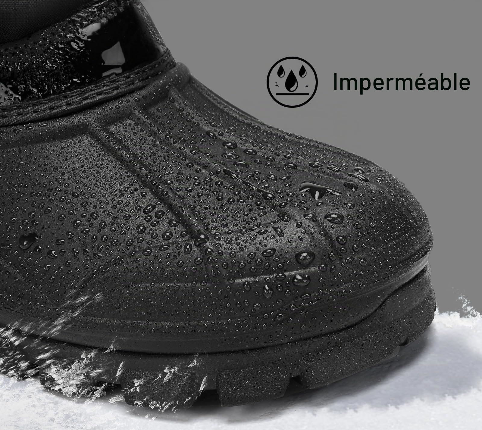 Kricely Bottes de Neige d'Hiver Homme Femme Imperméables Trekking Outdoor | Bottes confortables à doublure chaude, semelle antidérapante et imperméables, idéales pour la randonnée sur sols enneigé