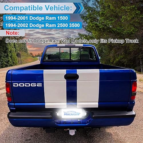 Miniatura 6 de Conjunto de lámpara LED para placa de matrícula compatible con Dodge Ram 1994-2001 1500 2500 3500 Pickup Truck 6000K blanco, paquete de 2