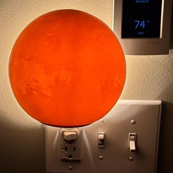 Mars Night Lights | 5 Mars Night Lamp LED Light | 3D Solar System NightLight, Planet Home Decor, Space Nursery, Kids Room, Space Gift, Birthday Gifts, Bedroom Decorations