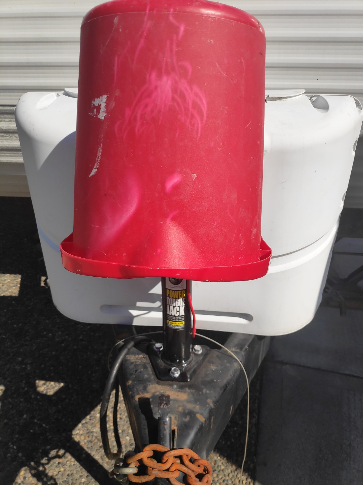 Lippert Power Tongue Jack Electric Trailer AFrame, 3,500 lbs. 18Inch Stroke, 5.4Inch Foot Pad