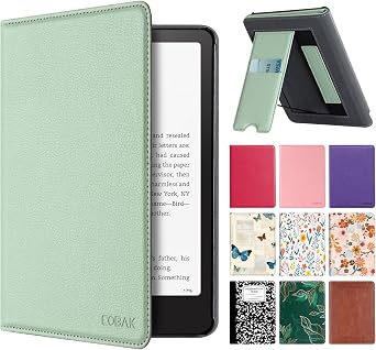 CoBak Stand Case for Kindle Paperwhite 12th Gen 7", 2024, SA568B SA569P and Kindle Colorsoft Signature Edition Not for 6.8" and 6" Models, Hand Strap, Auto Sleep Wake, Hard Shell, Snut Fit, Sage