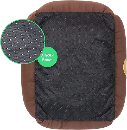 Miniatura 4 de Cama prémium para perros o gatos  Cama grande para perros mide 30 x 23 x 7 pulgadas, perfecta para mascotas de hasta 55 libras. Cama para mascotas