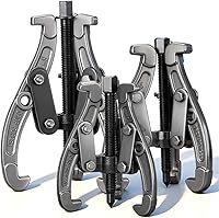 Otoolling 3 Jaw Gear Puller Set 3" 4" 6" Reversible Jaws Forged Steel Bearing Pulley Flywheel Removal Tool Kit