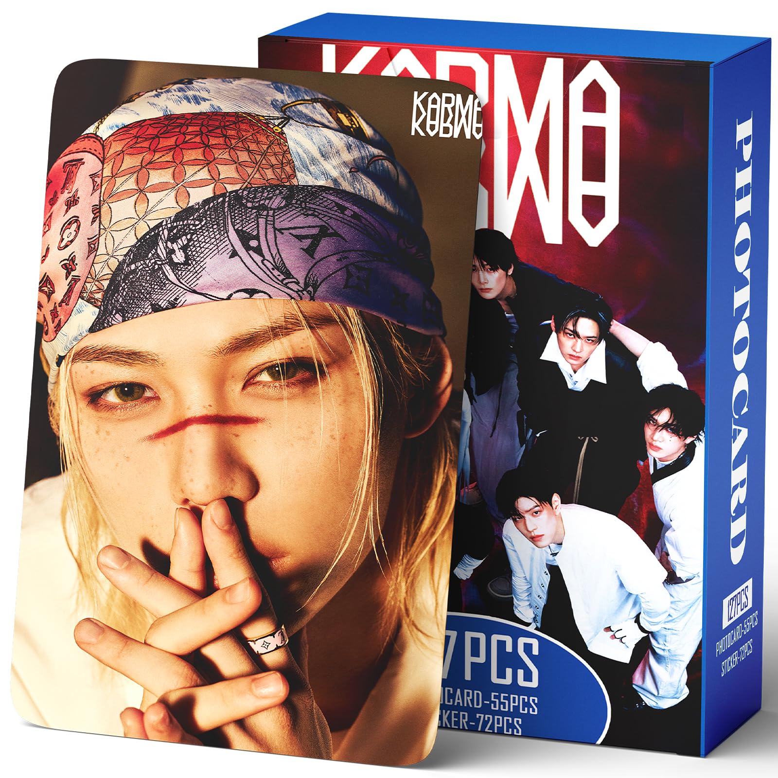 Stray Kids KARMA アルバム フォトカード 127枚 KARMA フォトカードセット Stray Kids The 4th Album Merch Boys and Girls カードセット フォトカード55枚 ステッカー72枚 ステイギフト