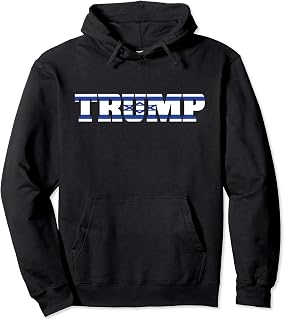 Jew Trump Supporter State of Israel Star of David Flag Vote Pullover Hoodie