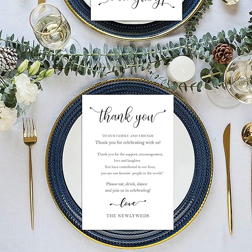 Miniatura 5 de Giftideaworkshop 50 tarjetas de agradecimiento de boda, centros de mesa de boda y decoraciones de boda, decoraciones de mesa de boda, decoraciones
