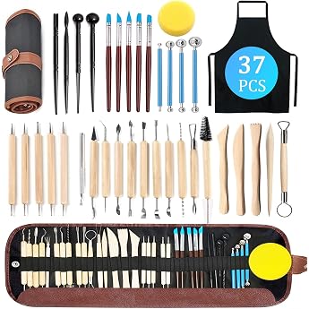 Pack of 37 Modelling Tools Modelling Tool Sculpting Tool Clay Tool for DIY Model Making Interactive Parent-Child Toy