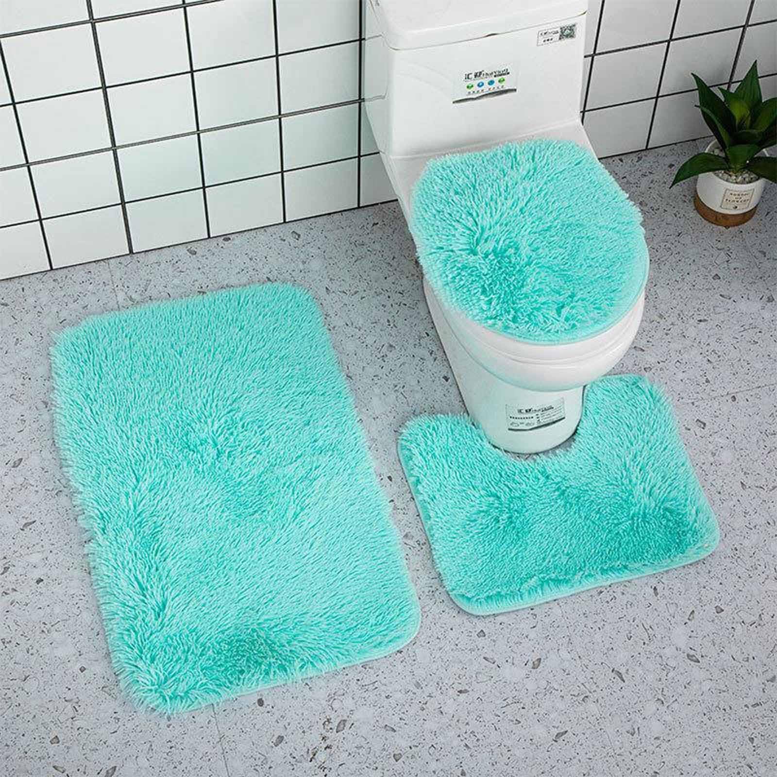 Badgarnitur Badematte Kinder Teppich Für Badezimmer Badezimmer Teppiche Badezimmerteppich Groß Toilettenteppich Teppich Badezimmer Set Plüsch-badematte Bathroom Mat Badteppich Set Wc Teppich(Color:Lig