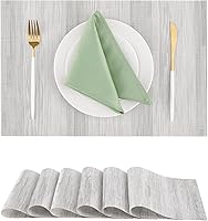 Vista 139 de Leetaltree - Manteles individuales, resistentes al calor, antideslizantes, para mesa de comedor, lavables, duraderos, tejido de PVC