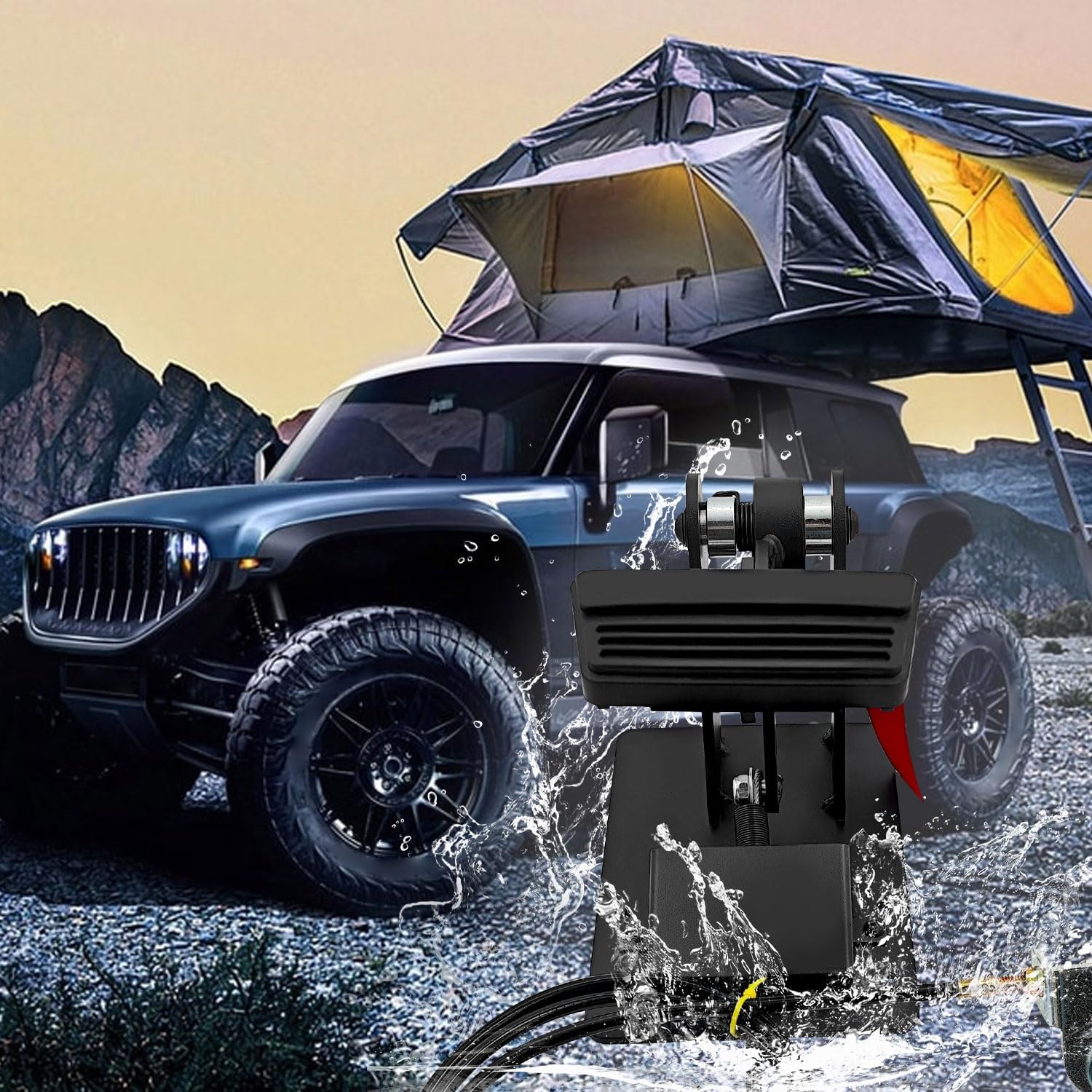 Upgrade Universal Passenger Side Dual Brake for Driving Instructor Vehicles, Pedal Height Adjustable, Right Hand Drive Conversion Kit w/Safety Lock Pin & Return Springs ACAR-B1