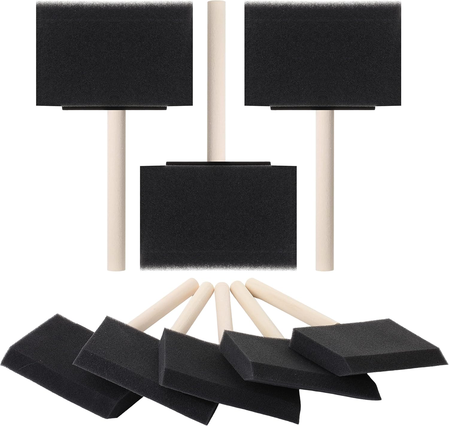 Bates Foam Paint Brushes, 4 inch, 8 Pack, Sponge Brushes