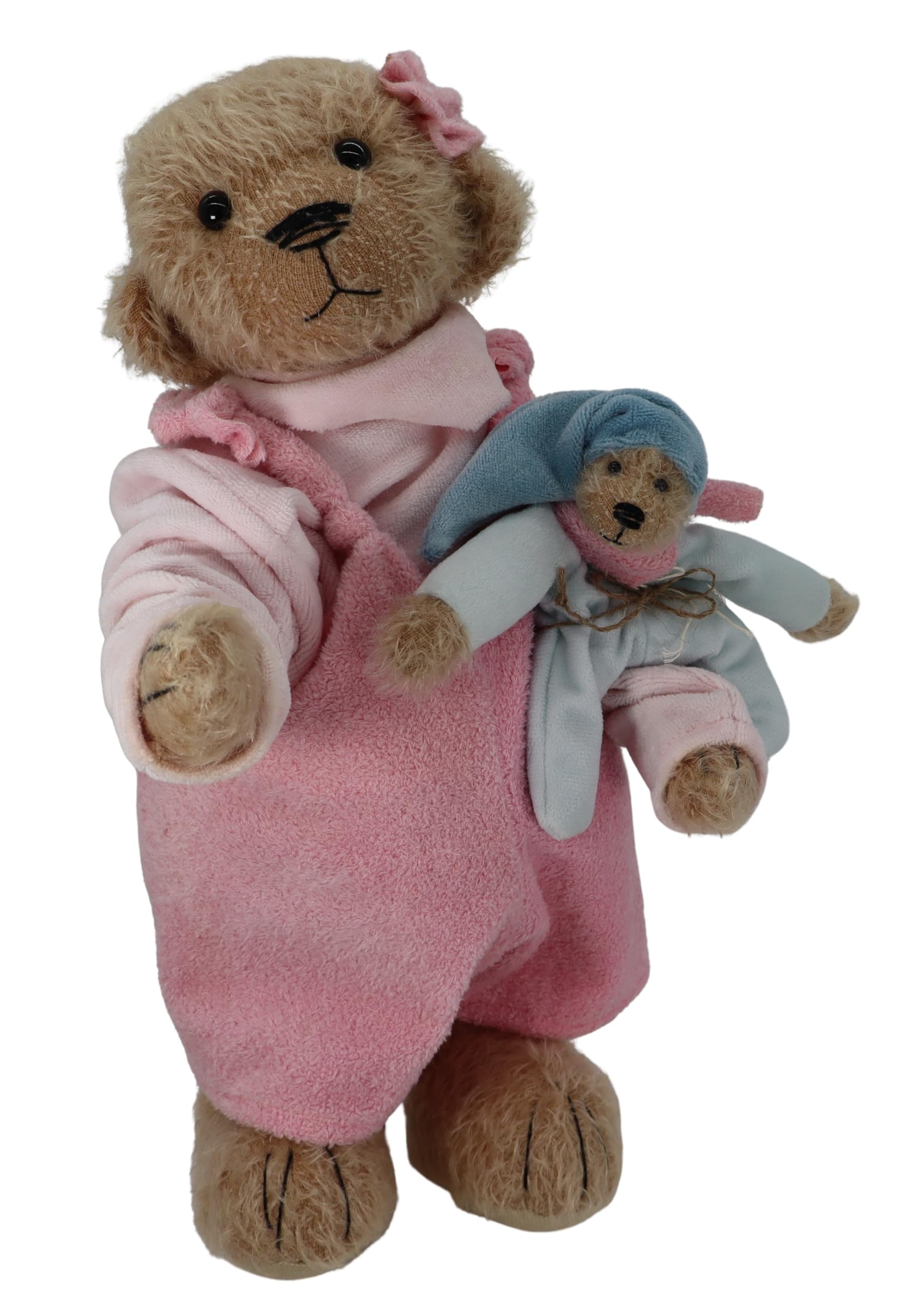 Clemens Sammler Teddy Bär Schwesterchen 36 cm | Feinstes Mohair | Weich & Kuschelig | Made in Germany | 5-Fach Gegliedert | Inklusive limitiertem Sammlerpass