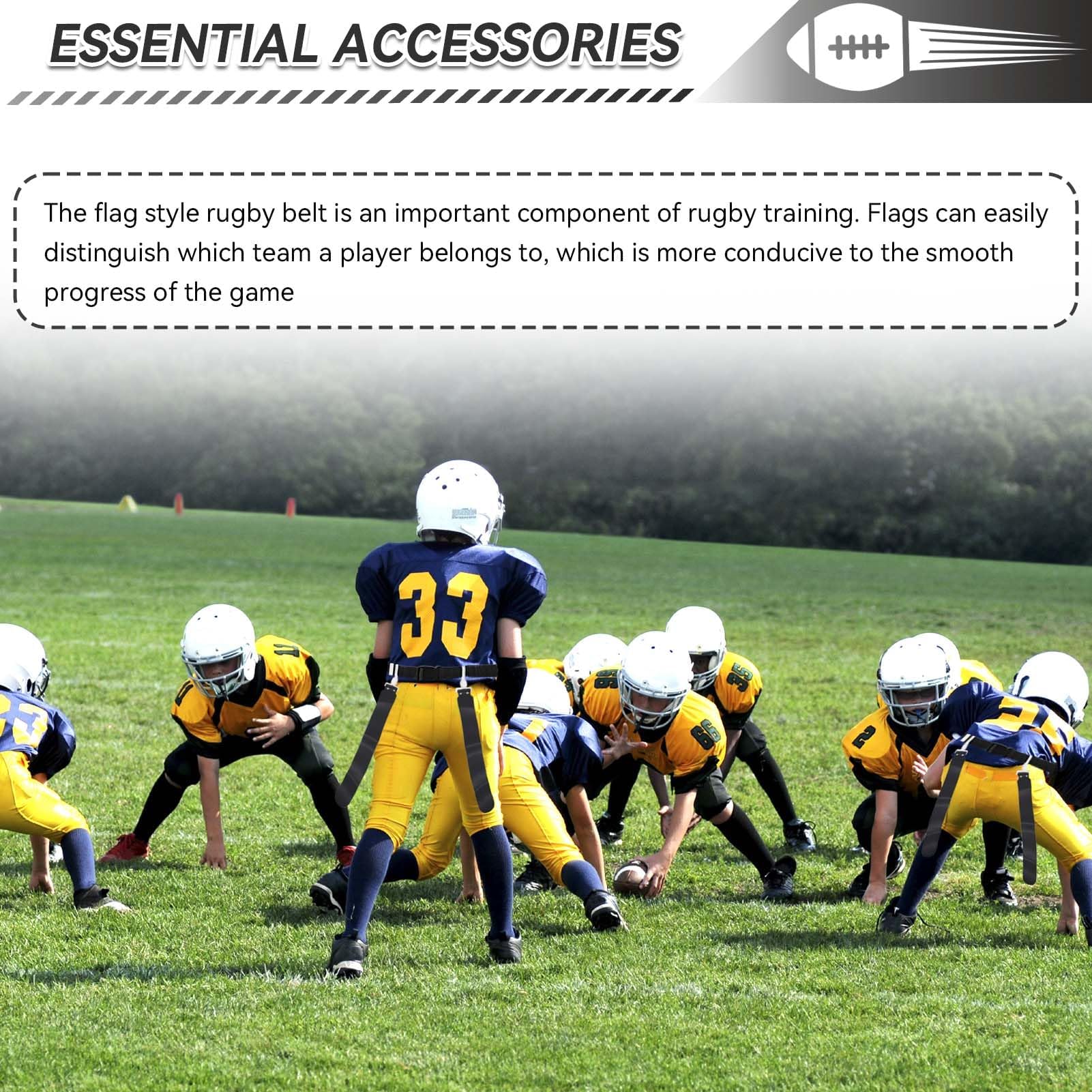 Drapeau De Taille, Ensemble De Drapeau Réglable De Football 5 PCS Ceintures De Football De Drapeau PP Drapeau De Taille De Jeu De Sport De Course Pour équipement D'entraînement