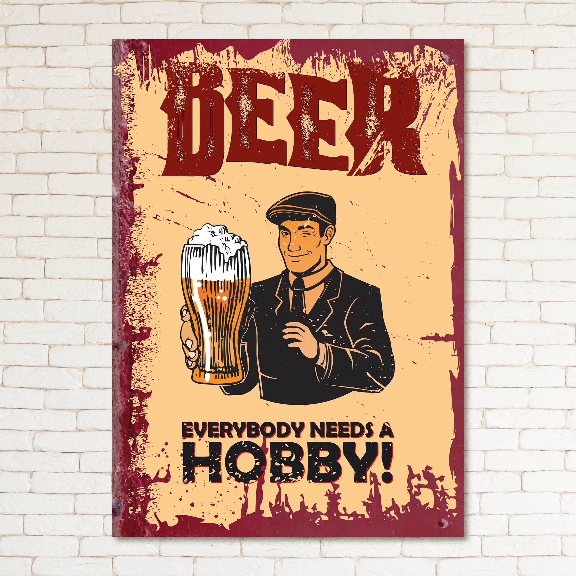 My Pixel Print Metal Beer Retro Sign Man Cave Bar Pub Plaque Party Vintage Gift