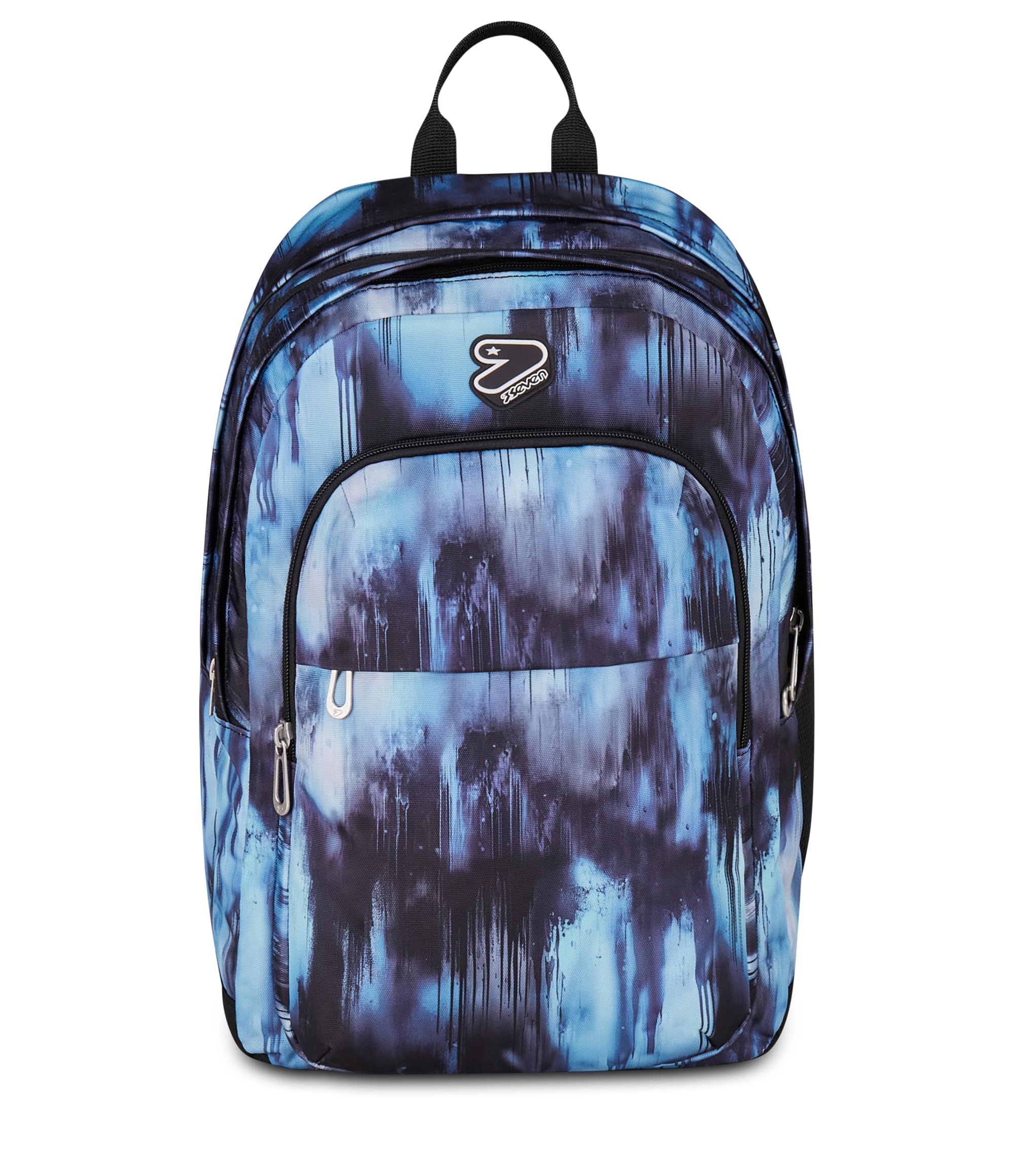 Seven Zaino Scuola The Double Pro XXL Detach, Blu, 34 L, Doppio Scomparto, Cuffie wireless incluse, Zaino Staccabile e reversibile, Tasca porta pc, Tasche multiuso, Scuola media e superiore, Ragazzi