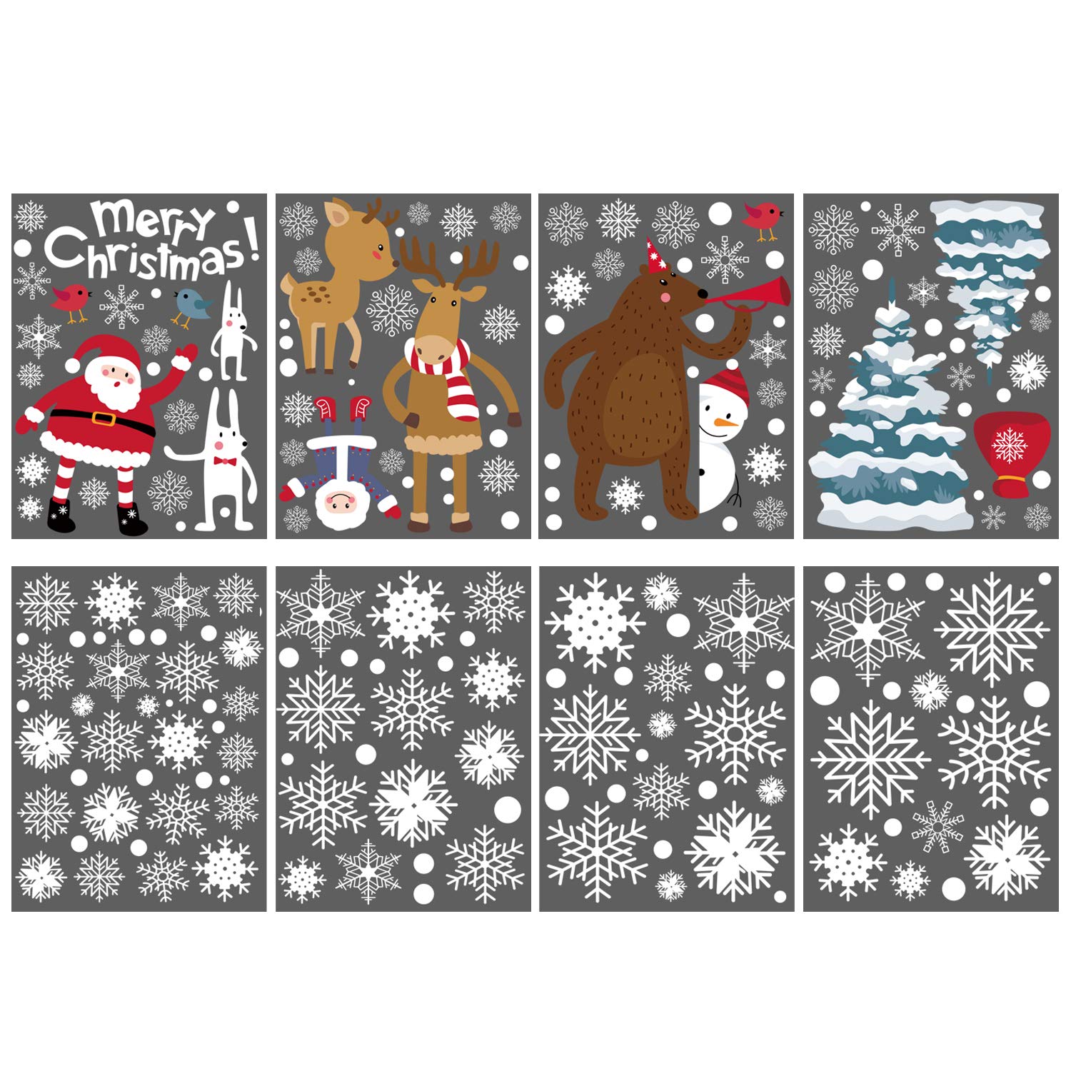 Amazon.co.jp: LOKIPA クリスマス 飾り 静電ステッカー 剥がせる