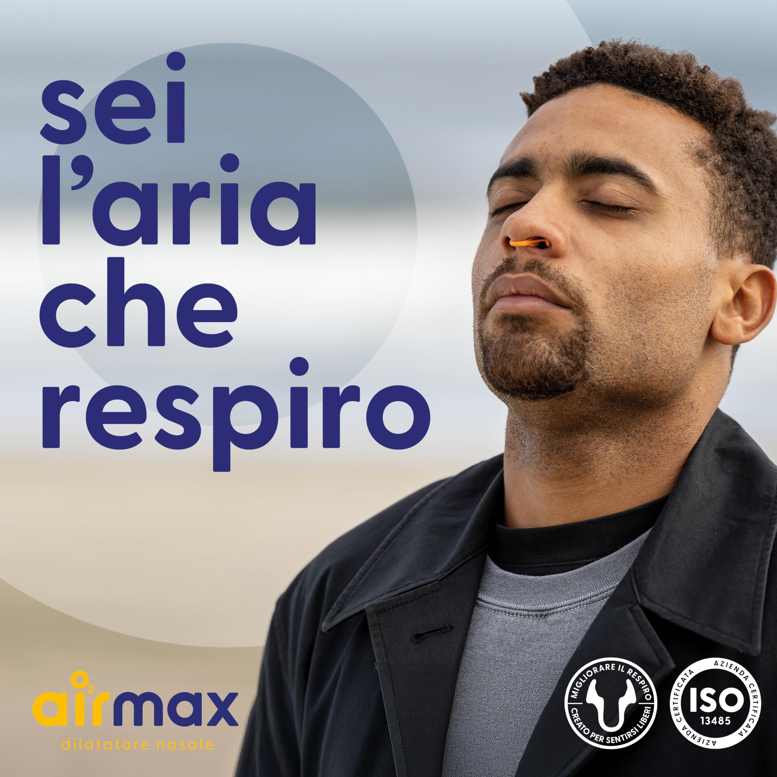 Air Max dilatatore nasale - Pacchetto di Prova - Dispositivo anti russamento - 76% Flusso d’Aria per Respirare Meglio | Misura garantita (1x Small & 1x Medium)