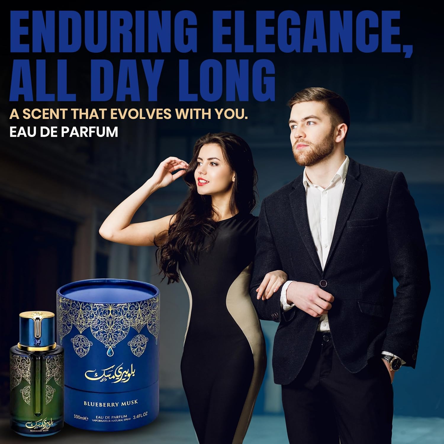 Blueberry Musk Eau de Parfum - Long Lasting Unisex Cologne for Men and Women, Rich & Sensual Fragrance Spray - Bold Fruity & Floral Scent with Woody Base - 100 ml / 3.4 Fl Oz - Image 8