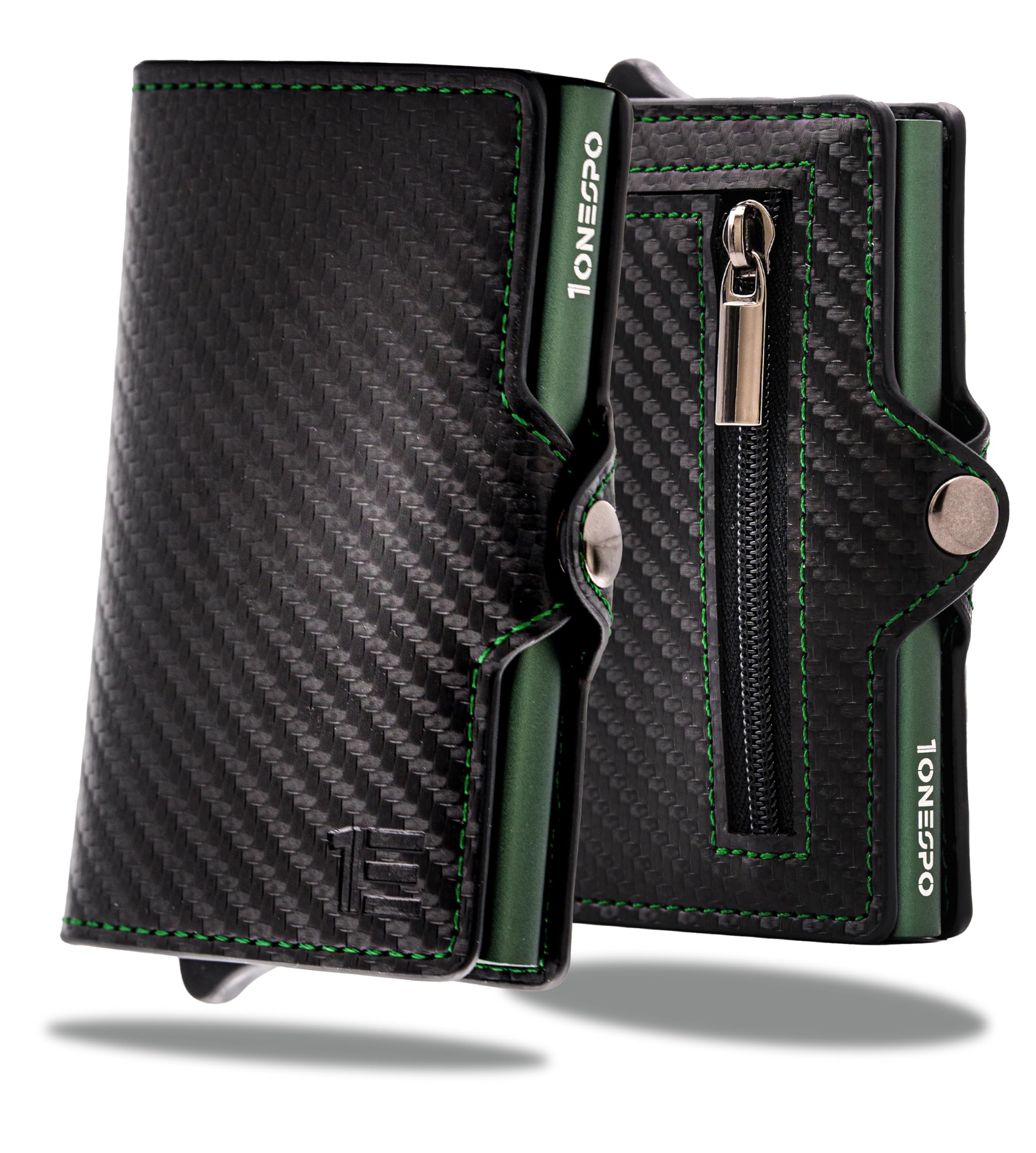  1ONESPO Portafoglio tessera di credito, Nero Anthracite Verde, Stile Moderno

| 1ONESPO Portafoglio tessera di credito,