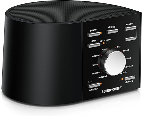 Miniatura 8 de Sound+Sleep Aquarius Aquatic - Máquina de dormir portátil sin bucle y altavoz Bluetooth con 18 sonidos de agua relajantes y temporizador de sueño,