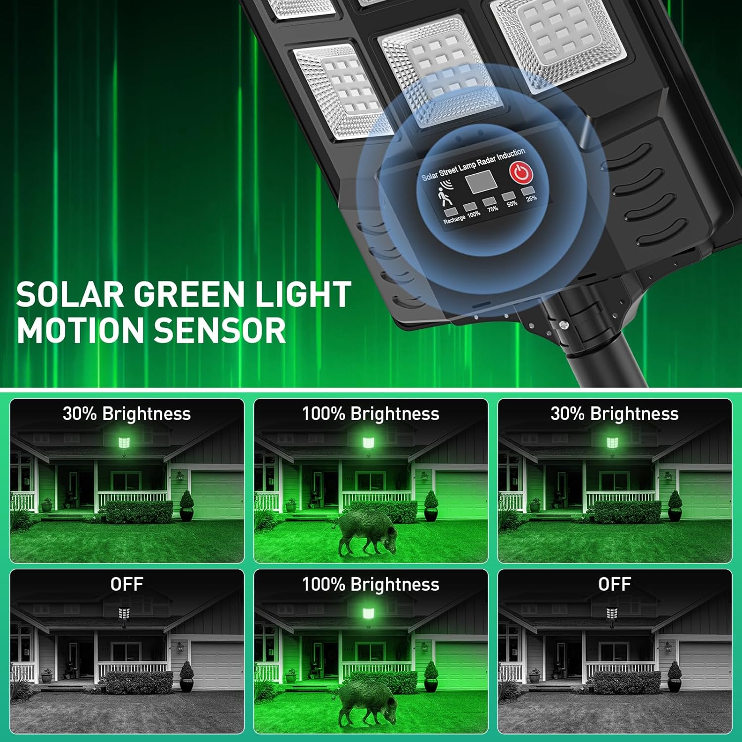 Hog Light for Night Hunting,18000LM Powered Feeder Light(Green) Solar Lights for Hunting Hogs, Coyote, Varmint, Deer, Motion Activated Feeder and Waterproof with Motion Sensor and Remote Control-2PACK