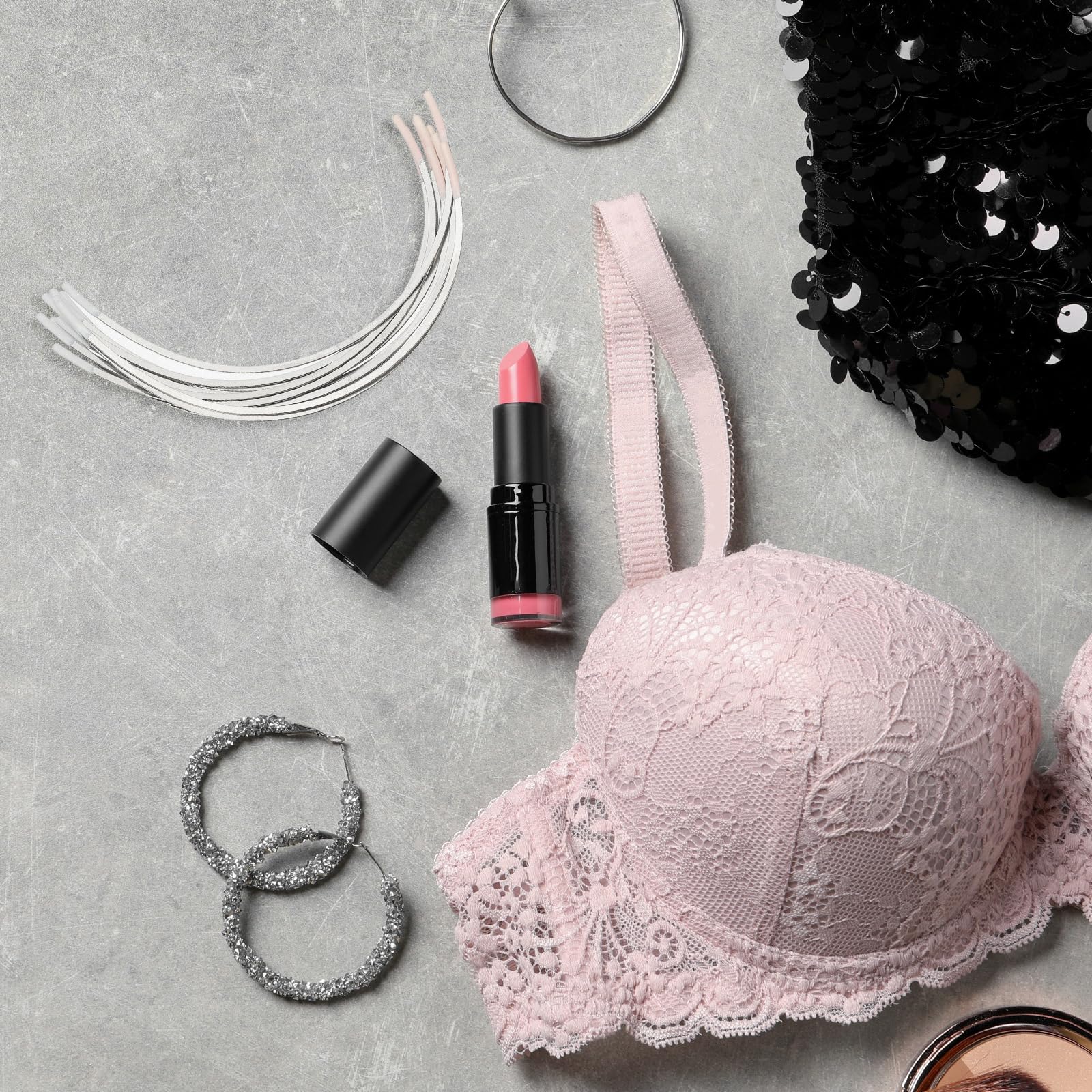 sourcing map 5 paia di ferretti in acciaio inox per reggiseno, 22,1 cm, ferretti di ricambio per reggiseni, parti di riparazione, forniture per cucito, dimensione regolare per supporto coppa B