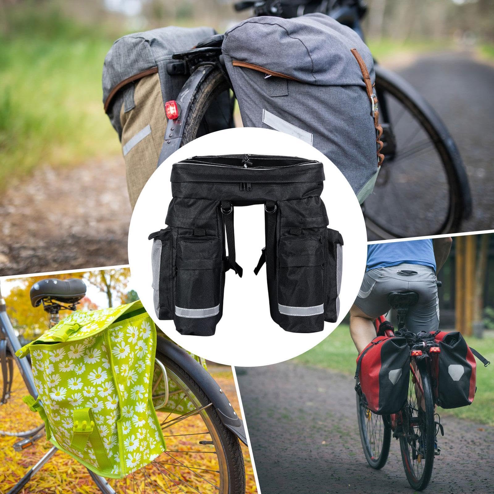 Borsa da Bici Pratica per Spostamenti Quotidiani, Shopping, Viaggi E Ciclismo