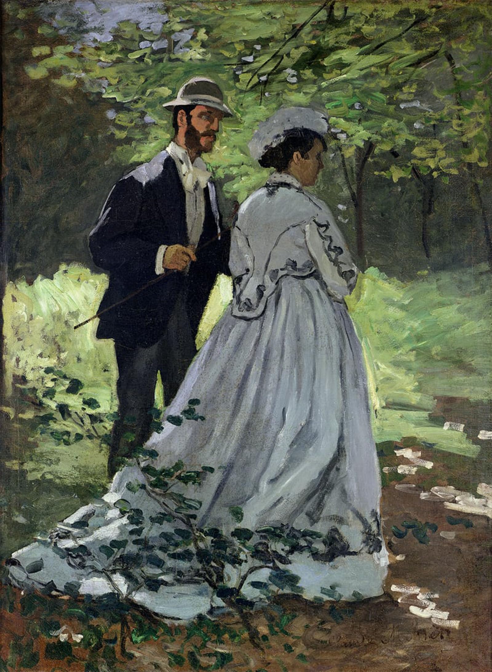 Impression Monet les Promeneurs pour habiller un mur vide