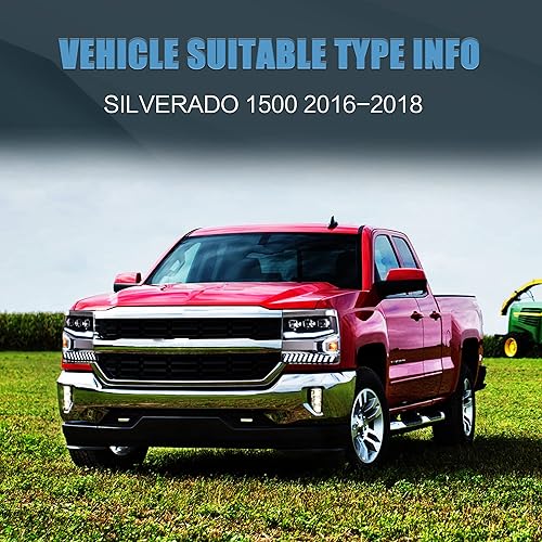 Miniatura 2 de VLAND Faro LED para Chevrolet Silverado 1500 (LTZ, 1LZ, 2LZ, LT, 1LT, 2LT, 2LT, 2LT, 2LT, LS, WT) con DRL dinámico y efecto de respiración,