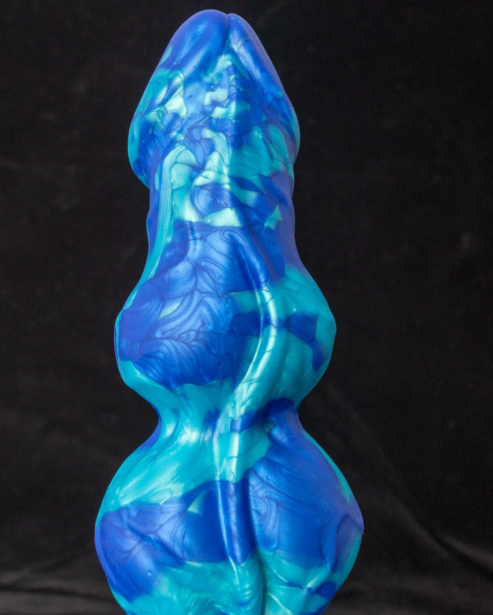9.75” Big Knot Monster Fantasy Dildo - Thick Girth Alien Dildo with 3 Dog Knots, XL Large Giant Liquid Silicone Anal Dildos with Strong Suction Cup, Adult Sex Toys & Games for Women Men: Blue
