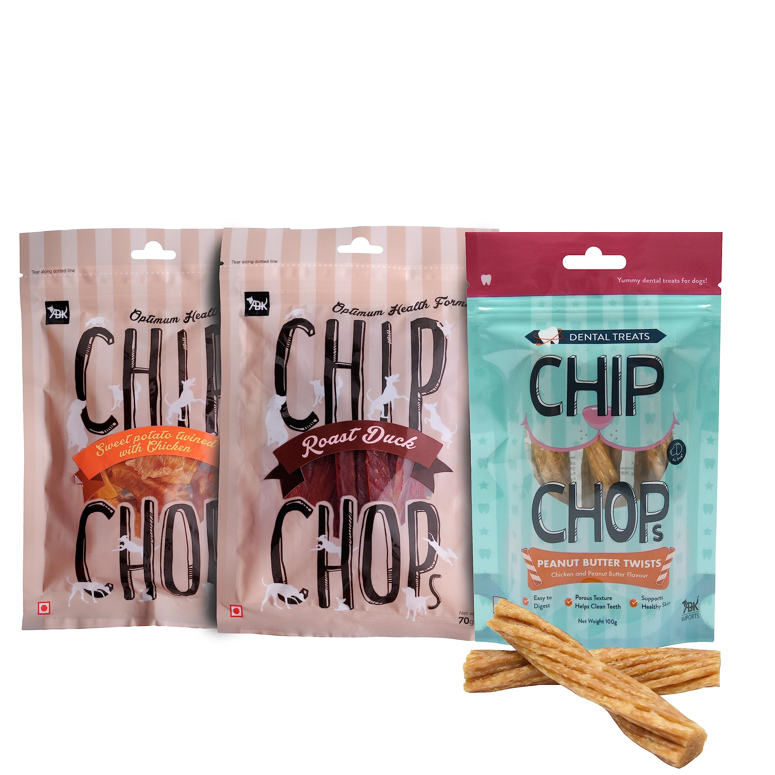 Chip Chops Combo of Chicken and Peanut Butter Flavour Dental Twist Stick Style Dog Treats and Chip Chops Variety Dog Treat Pack for All Dog Breeds and Lifestages (Pack of 3 Flavour) (B0C7L92JZ9) Amazon Price History, Amazon Price Tracker