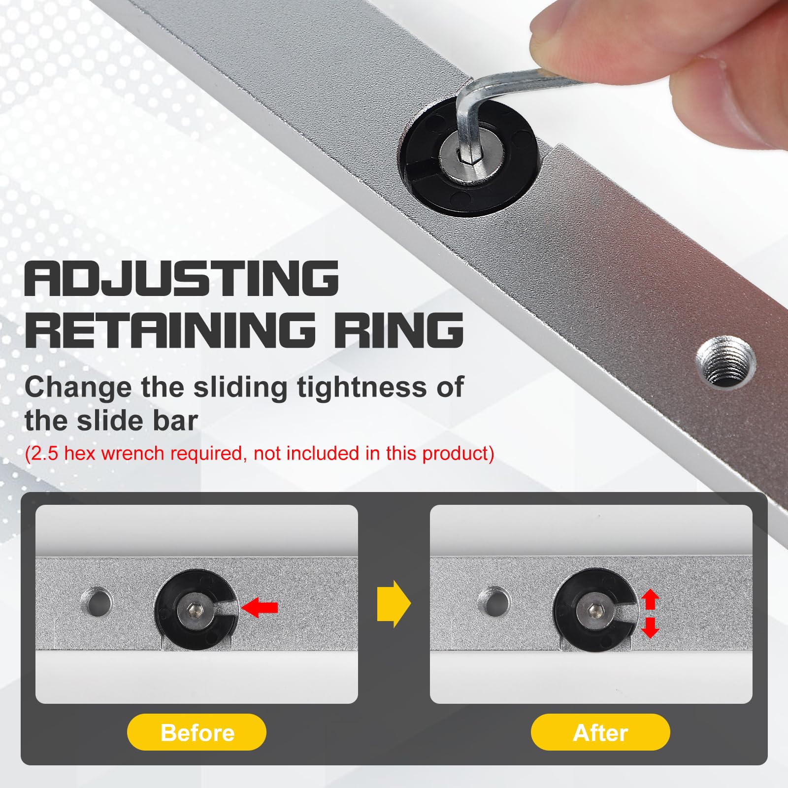 EFUTURETIME 2 x Mitre Bar in Lega di Alluminio, 9,5 x 19 x 450 mm, Barra T-Slot, Guida per Troncatrice in Alluminio per Seghe da Banco, Trapani da Banco, Seghe a Nastro, Falegnameria
