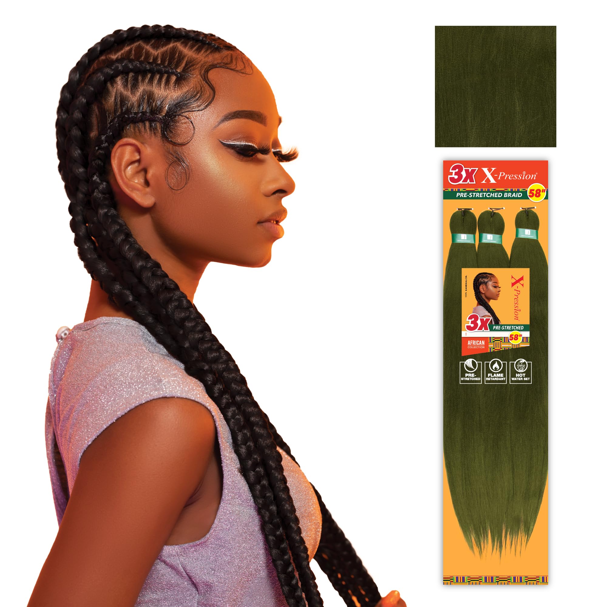 Amazon.com : Sensationnel X-pression prestretched braiding hair