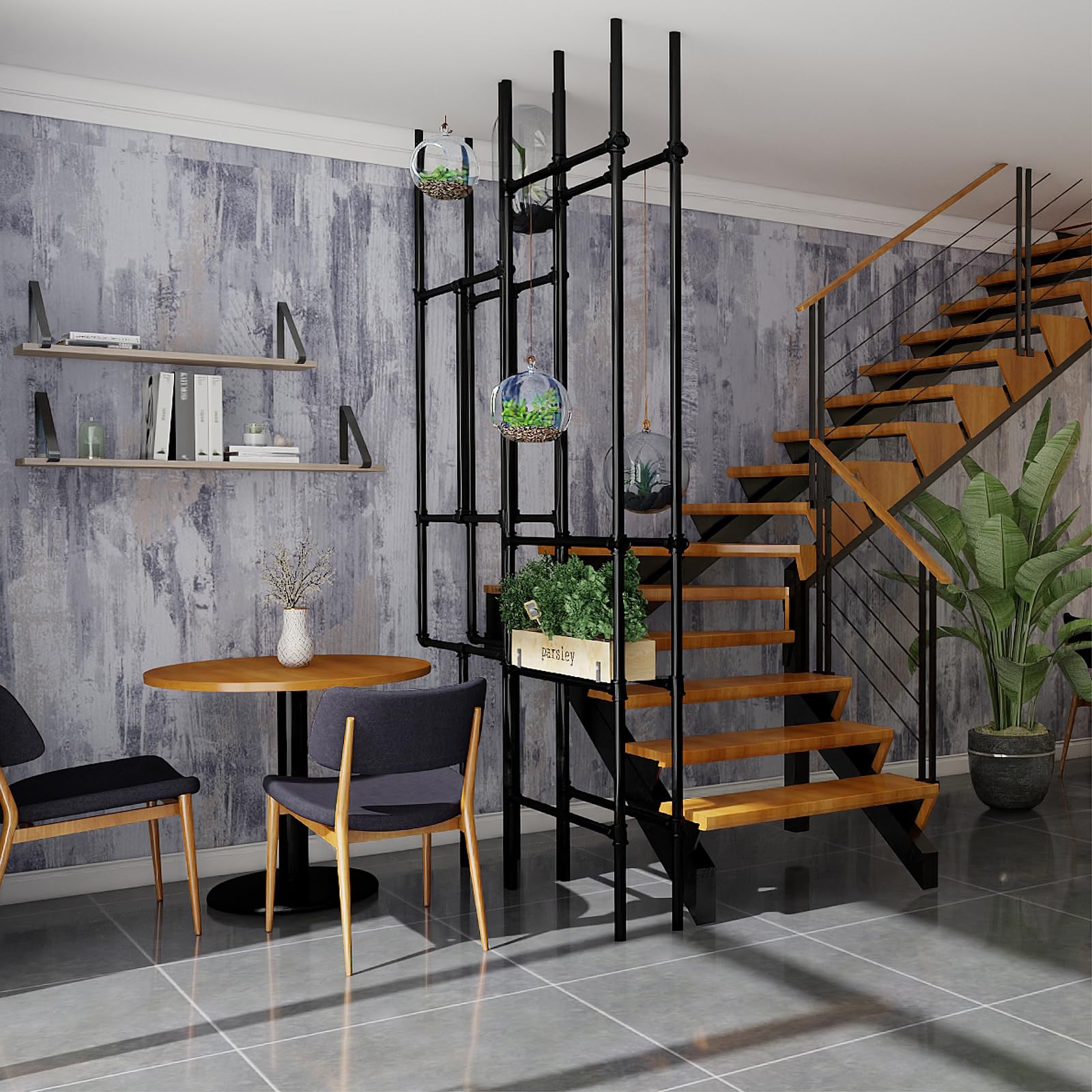 FEILAYS Concrete Wallpaper Peel and Stick Matte Textured DIY Silver Gray Concrete Contact Paper 60CM×3M Kitchen Worktop Covering Wall Tile Stickers for Garage Pantry Closet Basement Tile Sticker - Image 4