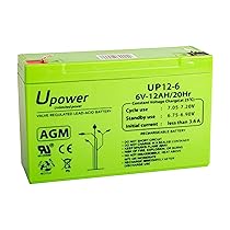 U-Power – Batería piombo AGM Sigillata 12Ah 6V – Faston F1 4.8mm