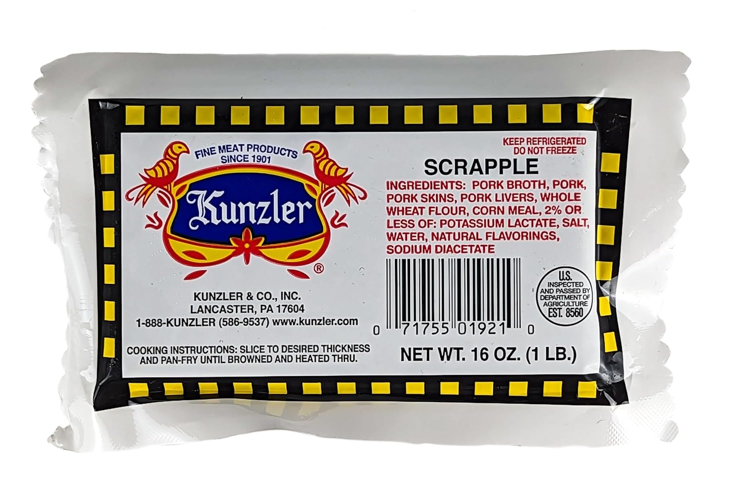 Kunzler Scrapple 1lb (Pack of 4)
