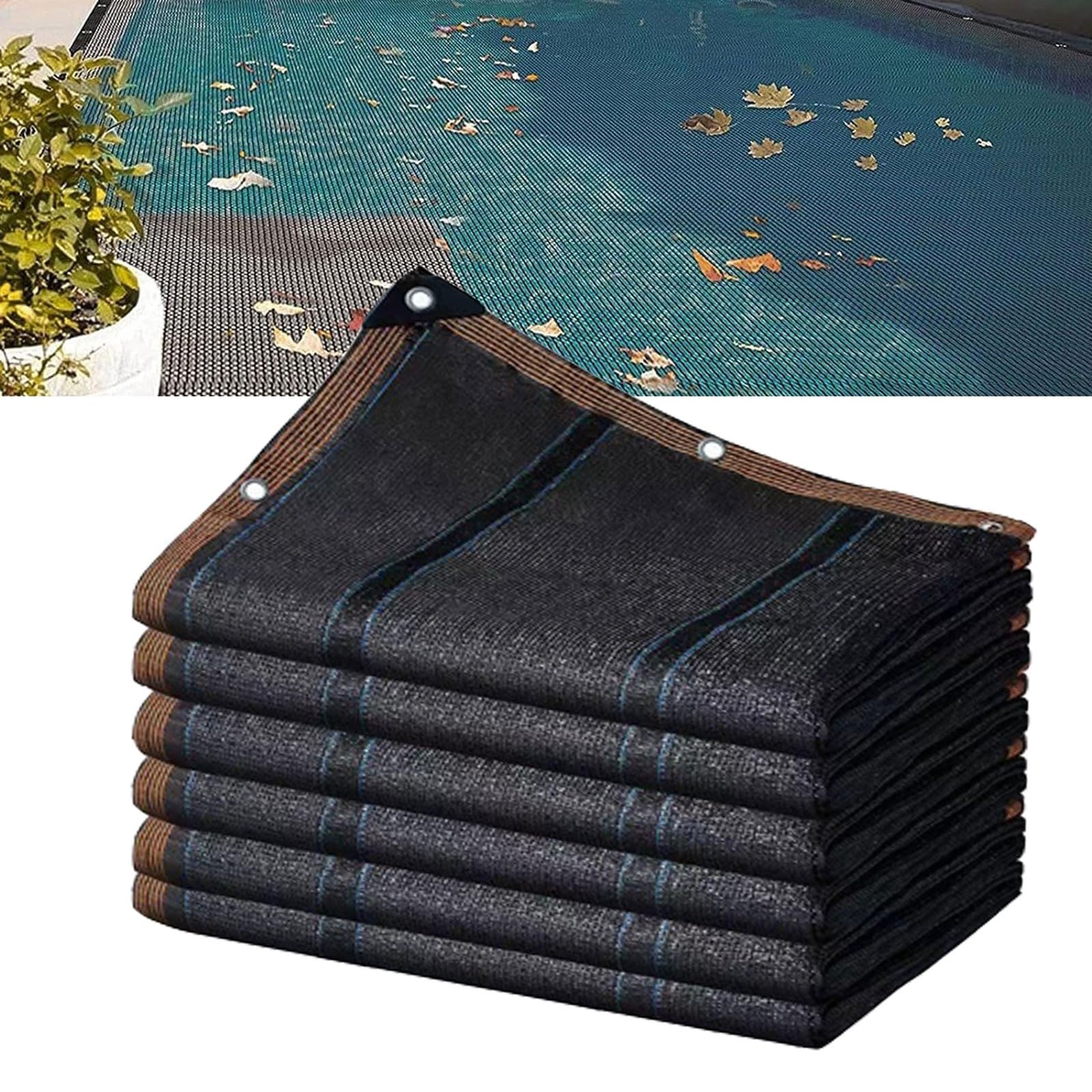 Cubierta Red para Hojas de Piscina Rectangular,Red antihojas para Piscina | Cobertor Piscina Invierno,Malla Fina,para Bloquea eficazmente las Hojas y los Escombros(4x9m(13.1x29.5ft))