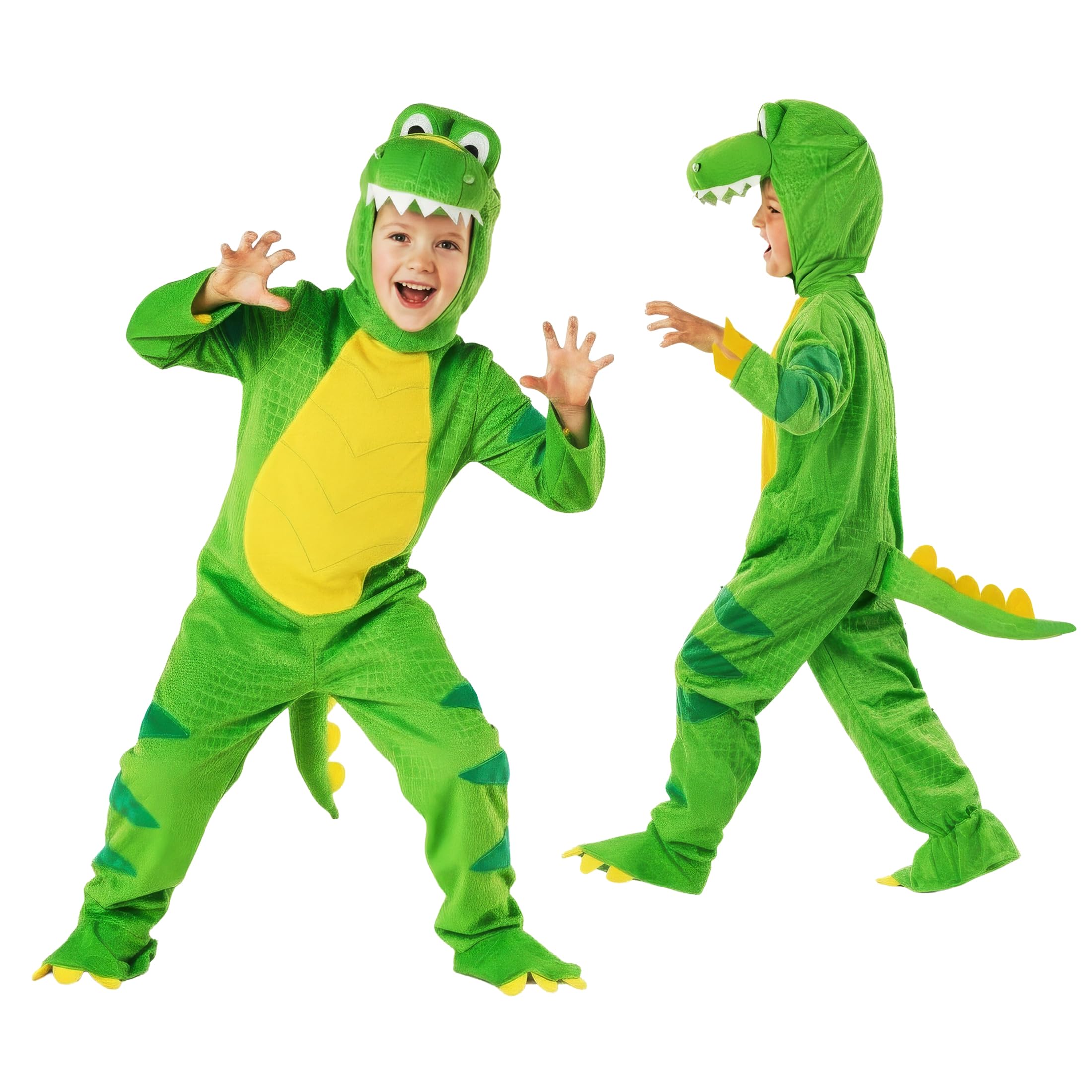 Morph Kids Dinosaur Costume - Green T Rex, World Book Day Costume For Boys & Toddlers