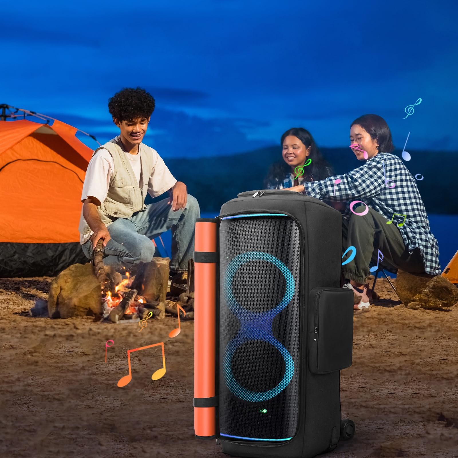 Custodia per altoparlanti compatibile con altoparlante portatile JBL PartyBox 720, custodia protettiva antipolvere per feste all'aperto con tasche per JBL PartyBox 720 e accessori