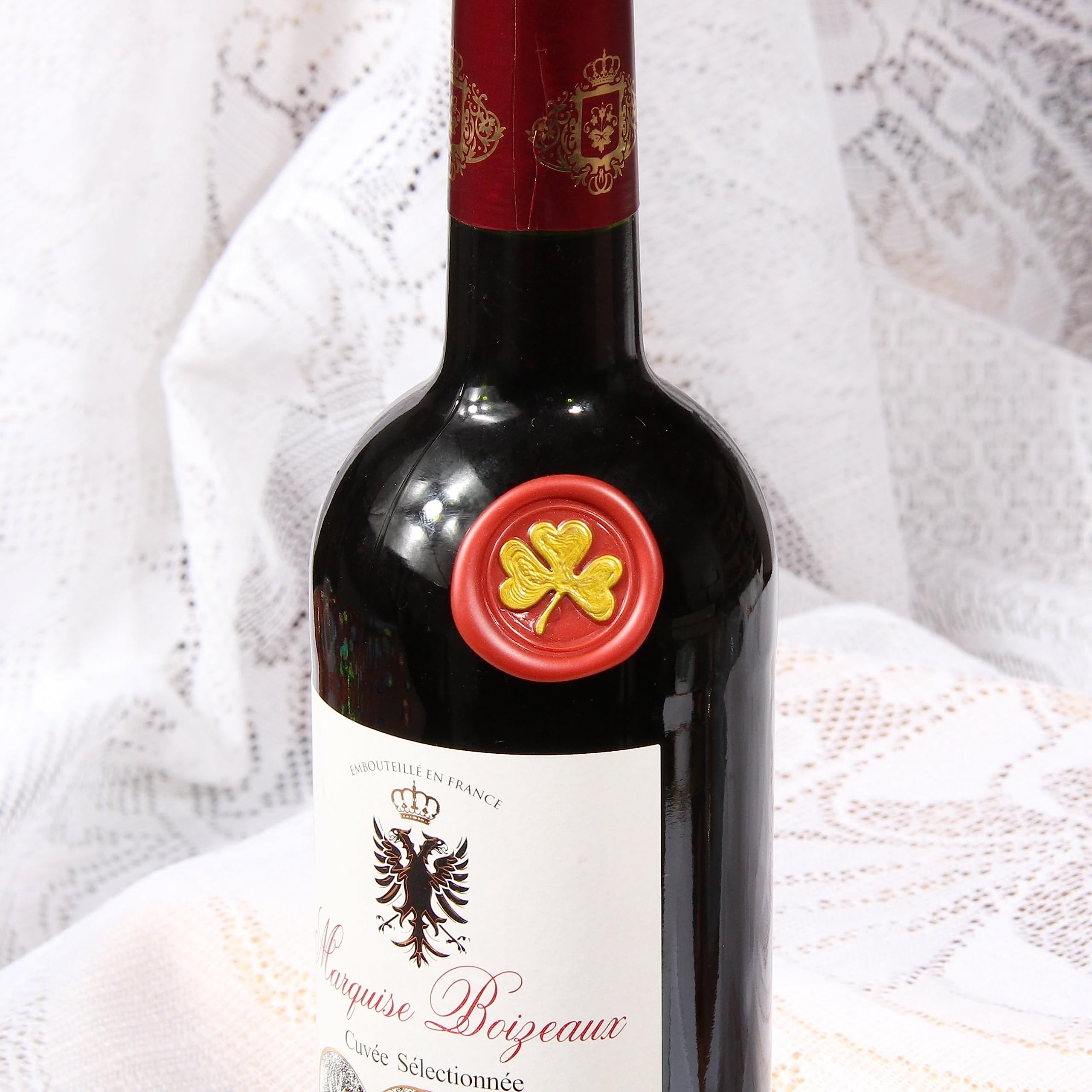 Traditional Shamrock Sealing Wax Stamp Clover Wax Seal 2.5cm 0.98'' Brass Seal,Lucky Stamp Head with Unique Wooden Handle Vintage Seal Stamp for Friendship Party