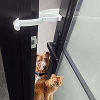 Vista 1 de Pestillo para puerta de gato, cerradura de tope de puerta para gatos para mantener a los perros fuera de la caja de arena, puerta interior, a prueba
