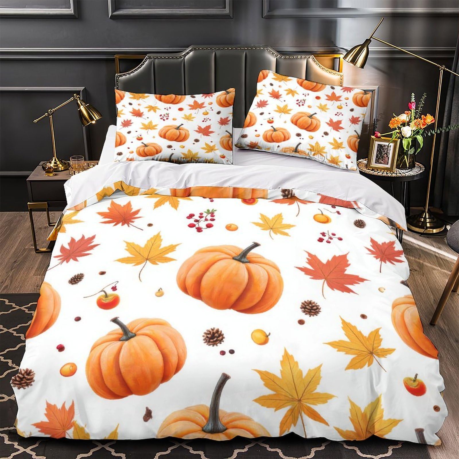 Housse couette hypoallergique finie la poussière lit King motif atomique